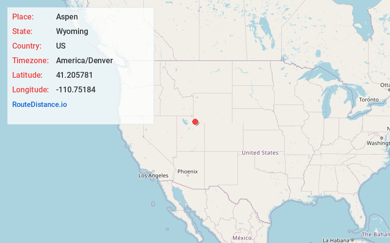 Map of Aspen