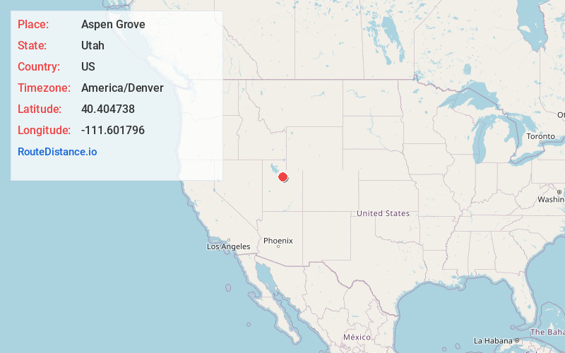 Map of Aspen Grove