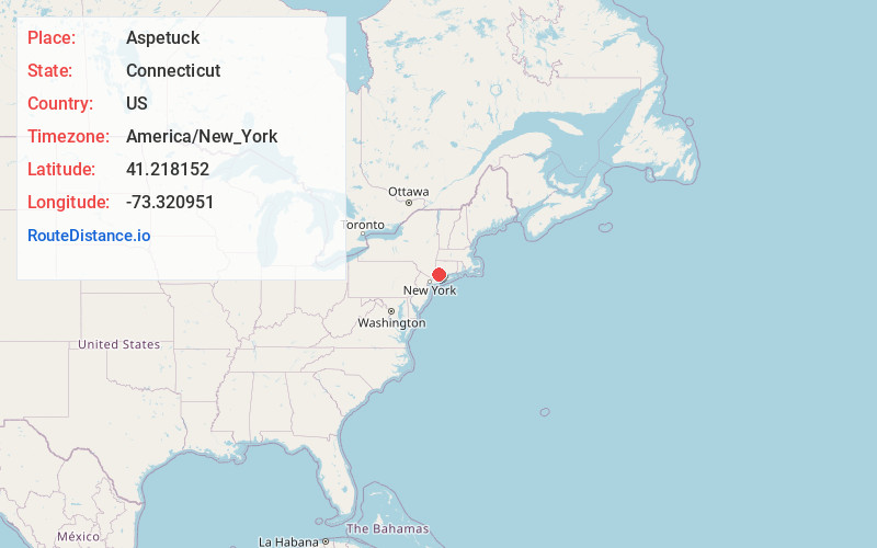 Map of Aspetuck