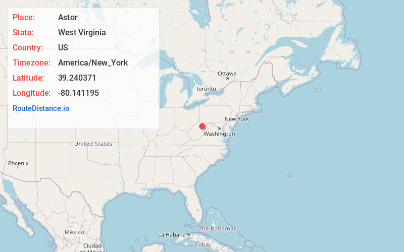 Map of Astor