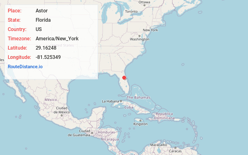 Map of Astor