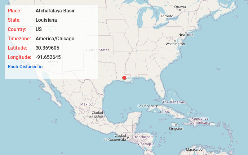 Map of Atchafalaya Basin