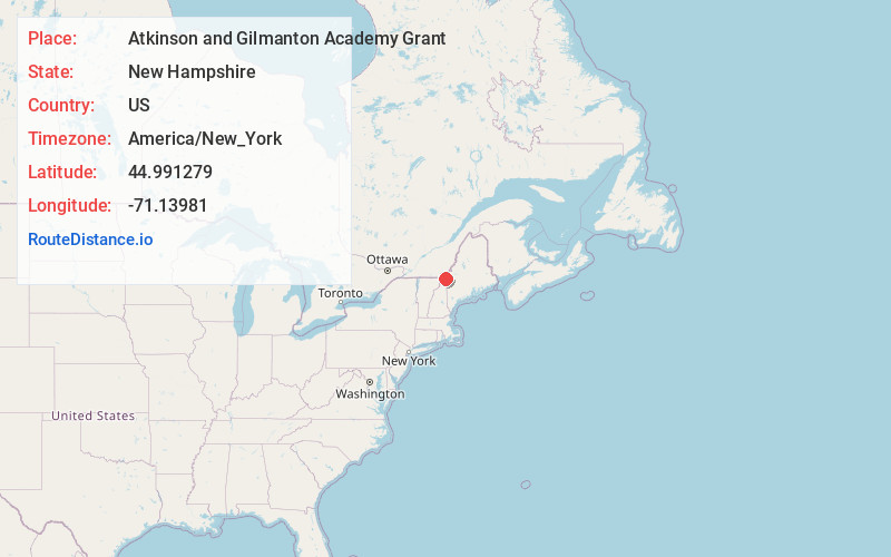 Map of Atkinson and Gilmanton Academy Grant