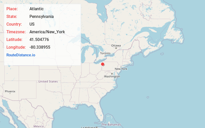 Map of Atlantic