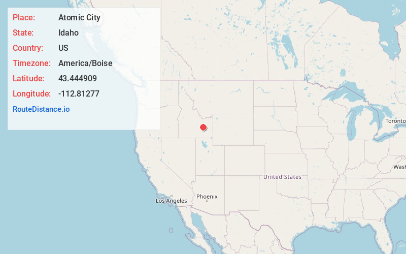 Map of Atomic City
