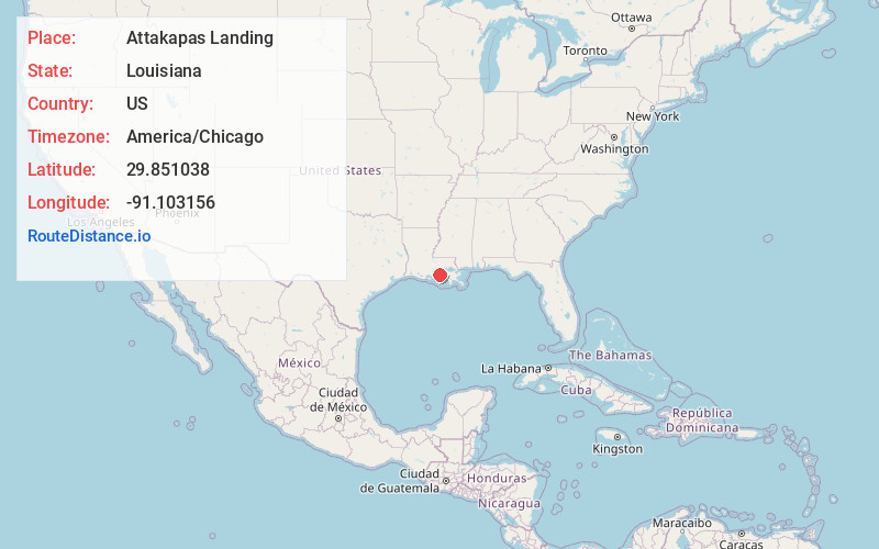 Map of Attakapas Landing