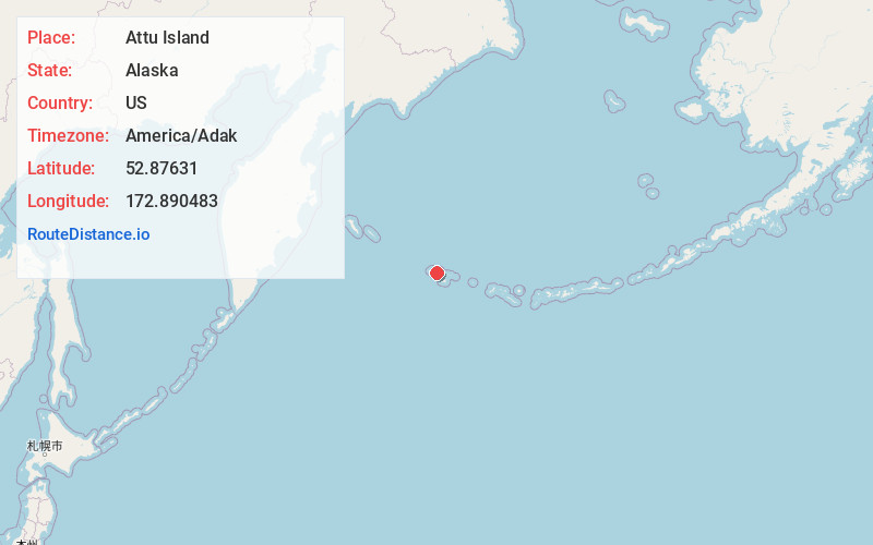Map of Attu Island