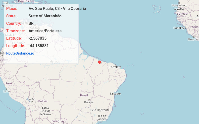 Map of Av. São Paulo, C3 - Vila Operaria