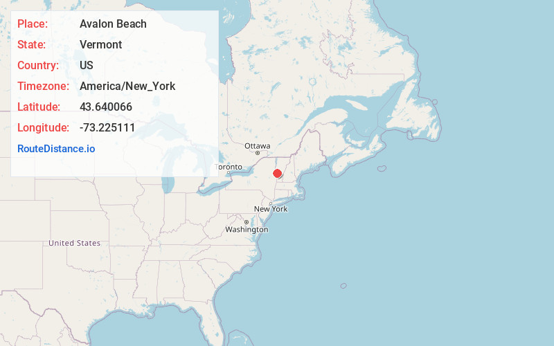 Map of Avalon Beach