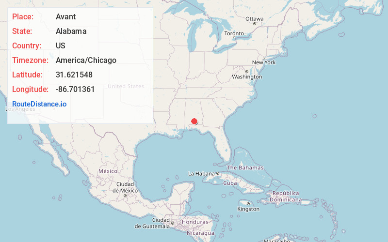 Map of Avant