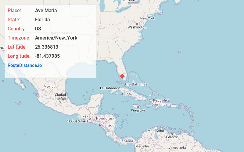 Map of Ave Maria