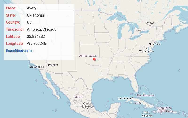 Map of Avery