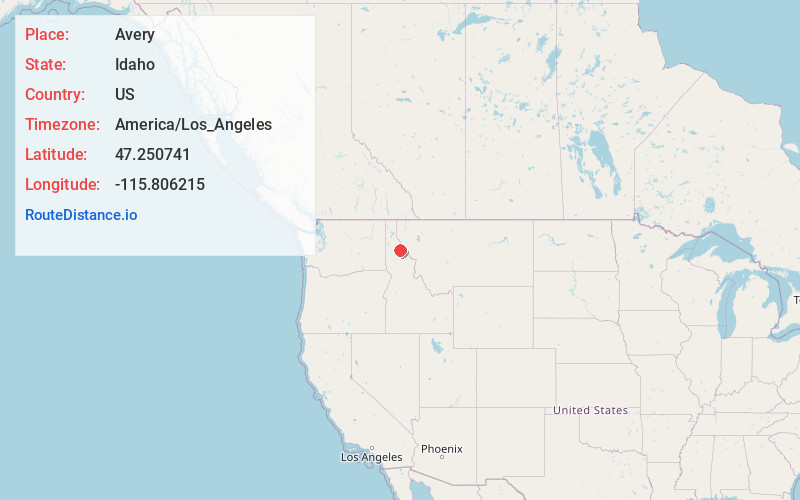Map of Avery