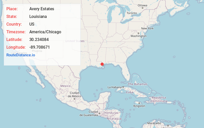 Map of Avery Estates