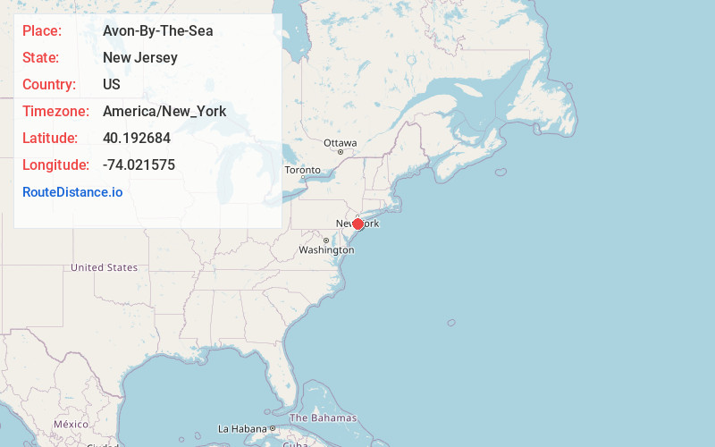 Map of Avon-By-The-Sea