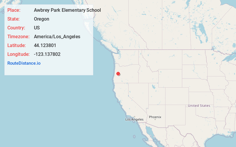 Map of Awbrey Park Elementary School