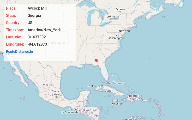 Map of Aycock Mill