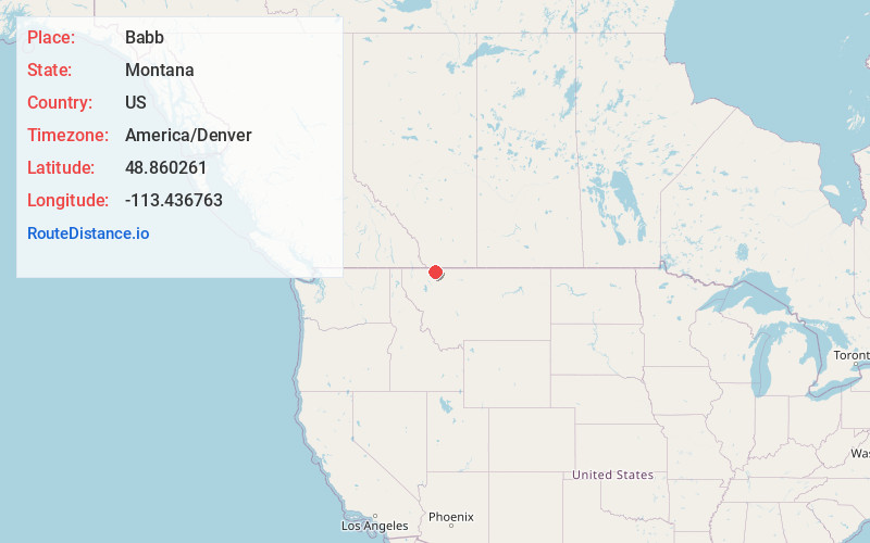 Map of Babb