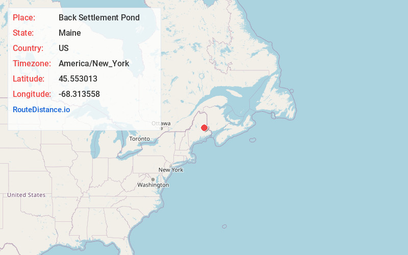 Map of Back Settlement Pond
