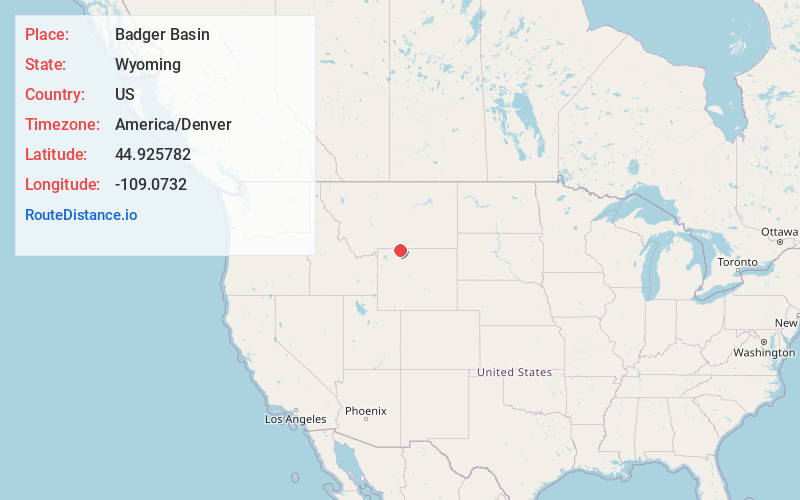 Map of Badger Basin