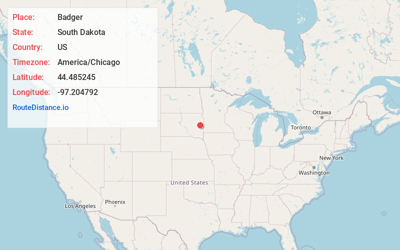 Map of Badger