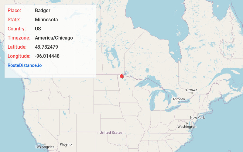 Map of Badger