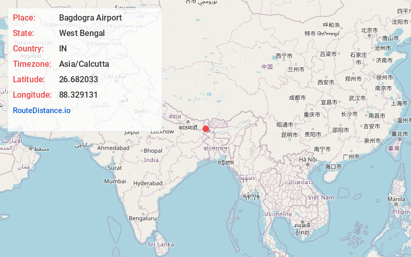 Map of Bagdogra Airport
