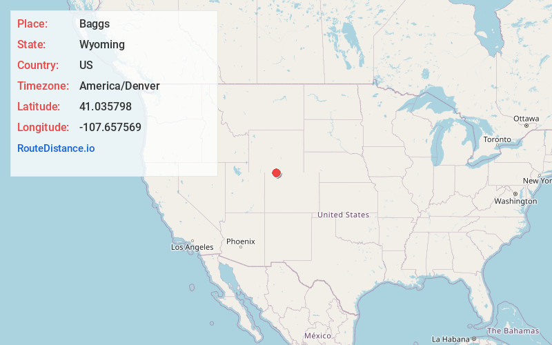 Map of Baggs