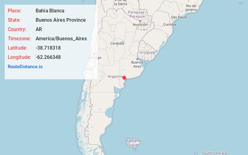 Map of Bahía Blanca