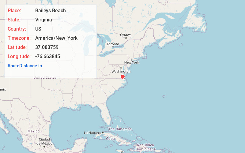 Map of Baileys Beach