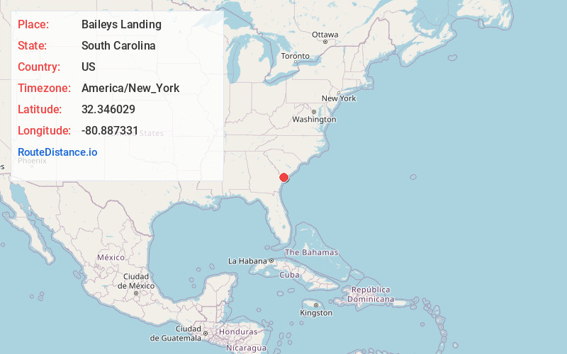Map of Baileys Landing