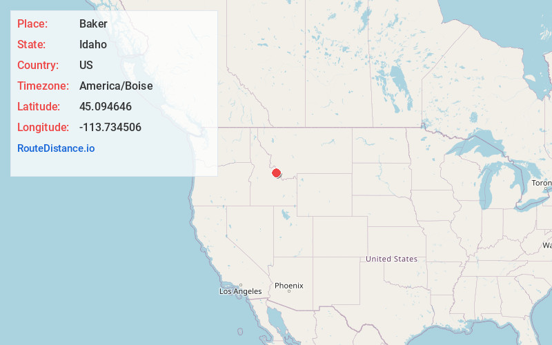 Map of Baker