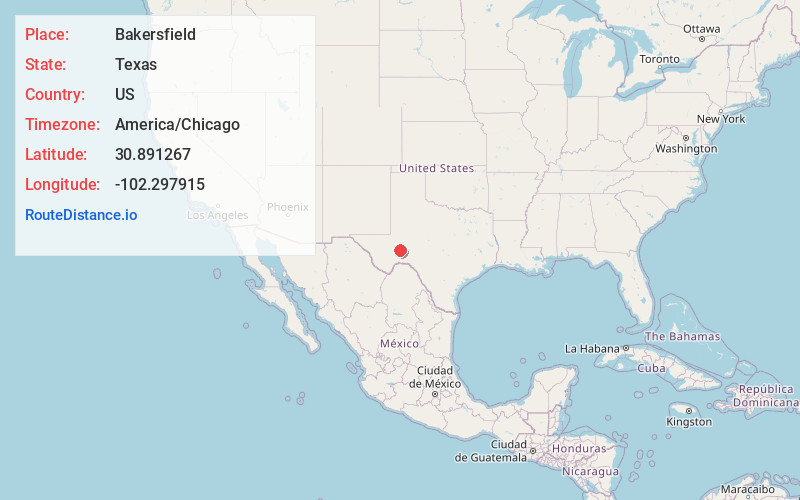 Map of Bakersfield