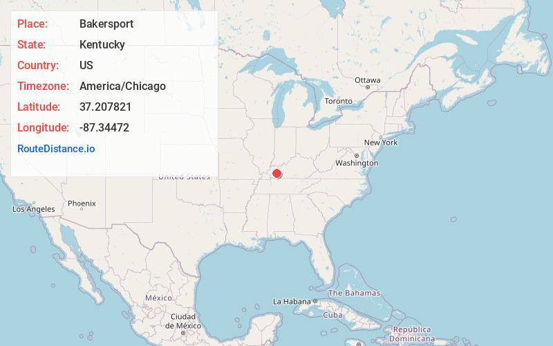 Map of Bakersport