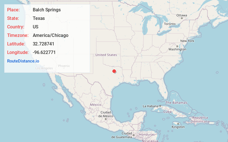 Map of Balch Springs