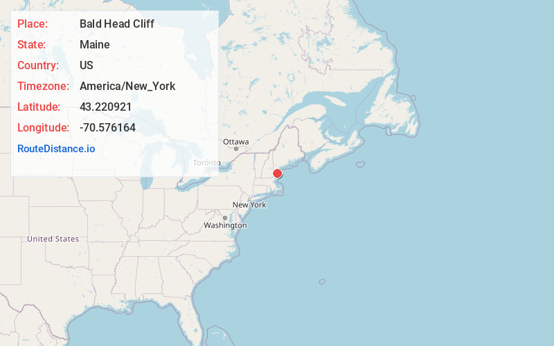 Map of Bald Head Cliff