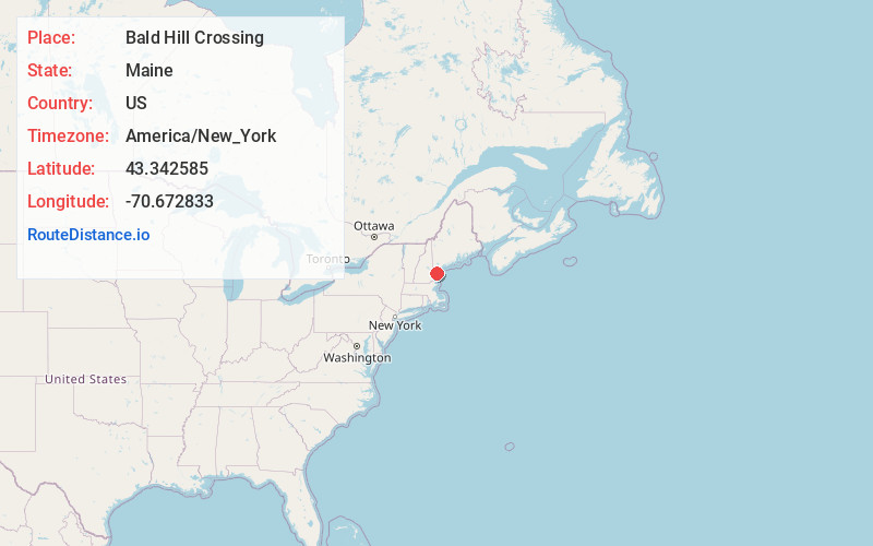 Map of Bald Hill Crossing