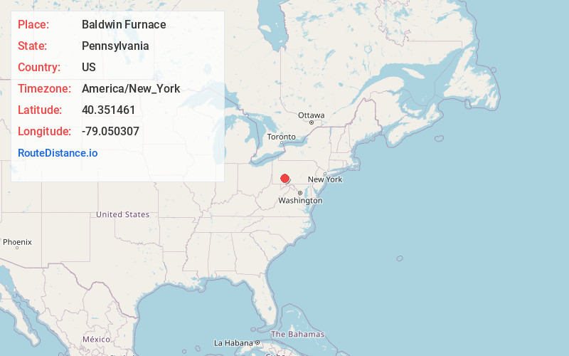 Map of Baldwin Furnace
