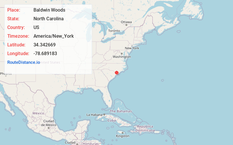 Map of Baldwin Woods