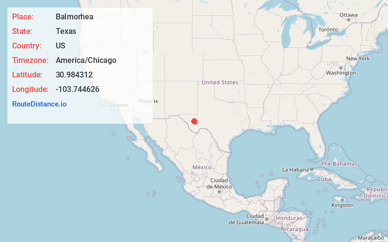 Map of Balmorhea