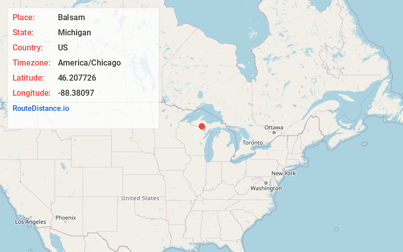 Map of Balsam