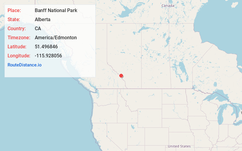 Map of Banff National Park