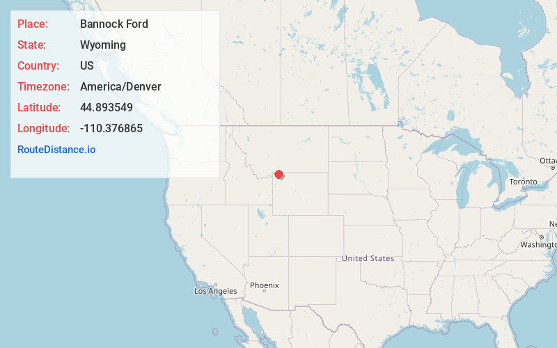 Map of Bannock Ford
