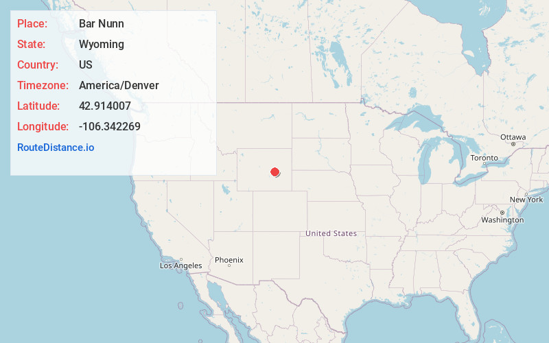 Map of Bar Nunn