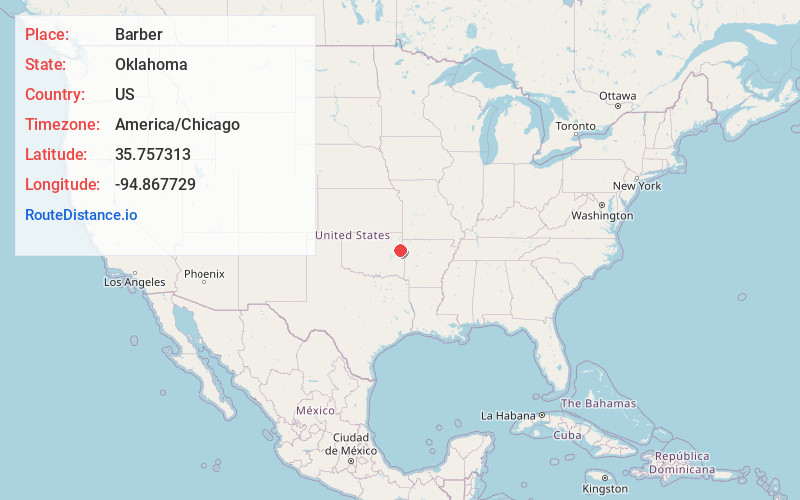 Map of Barber