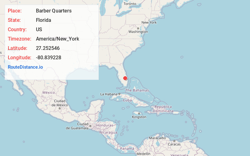 Map of Barber Quarters