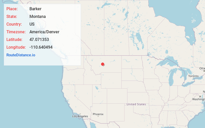 Map of Barker