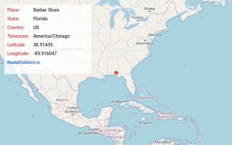 Map of Barker Store