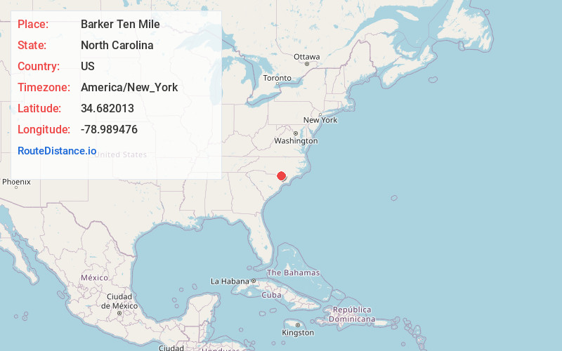 Map of Barker Ten Mile