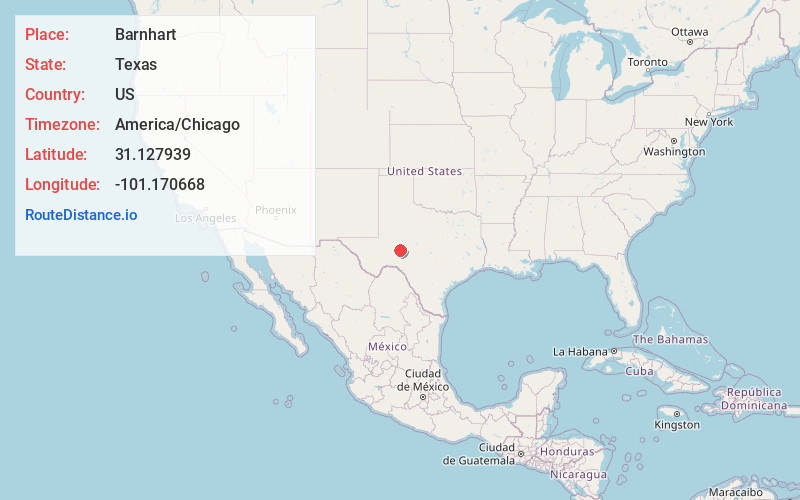 Map of Barnhart